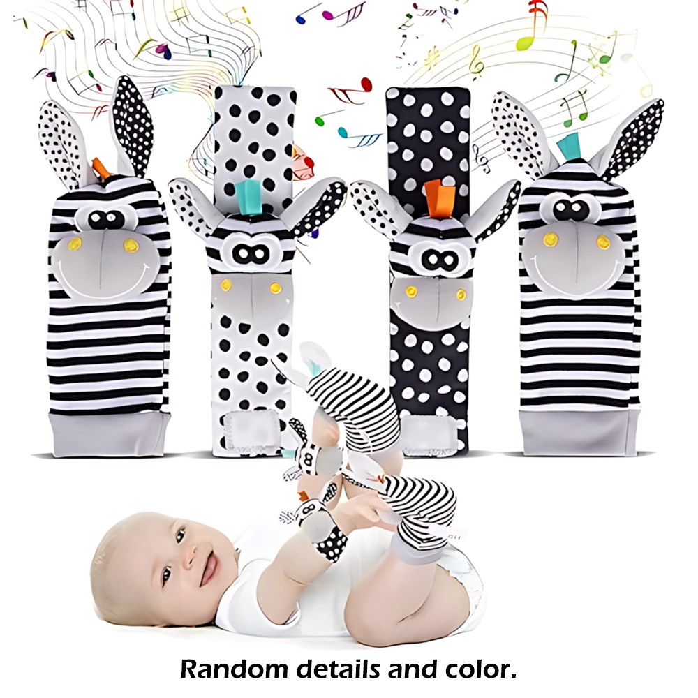 4pcs/Set Baby Infant Wrist Rat - Newborn Gift Set 评论和价格