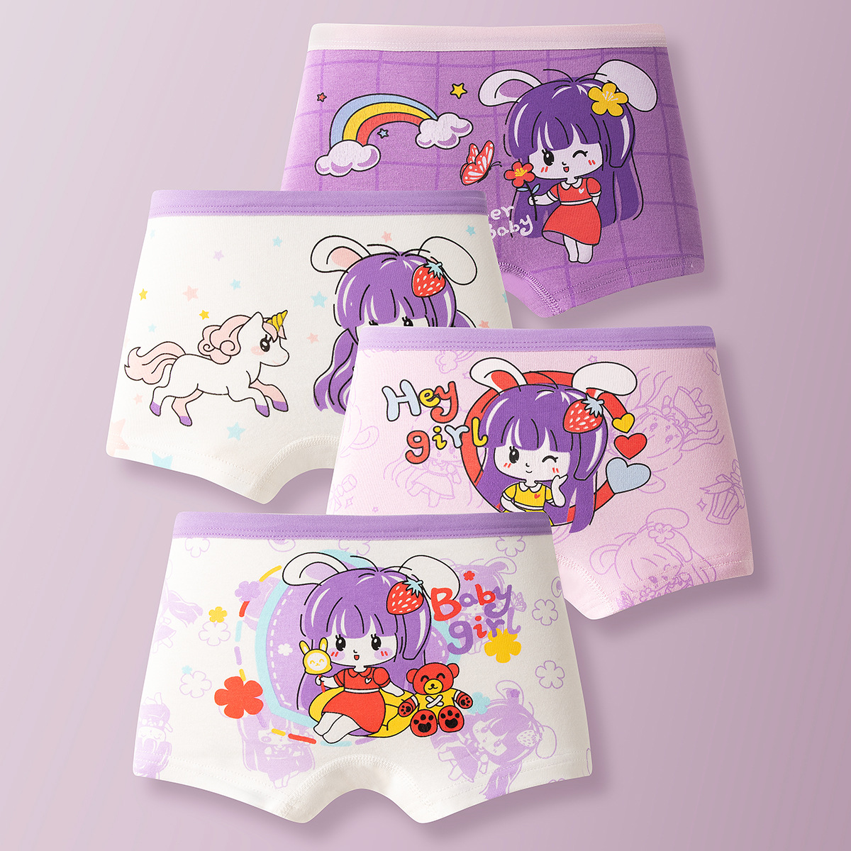 4pcs Cotton Girls Soft Panties - Baby Xl 评论和价格