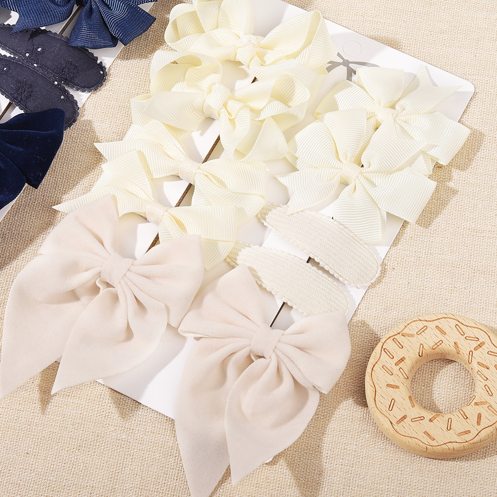 10Pcs/set Bows Hair Clip Set f - Newborn Gift Set 评论和价格