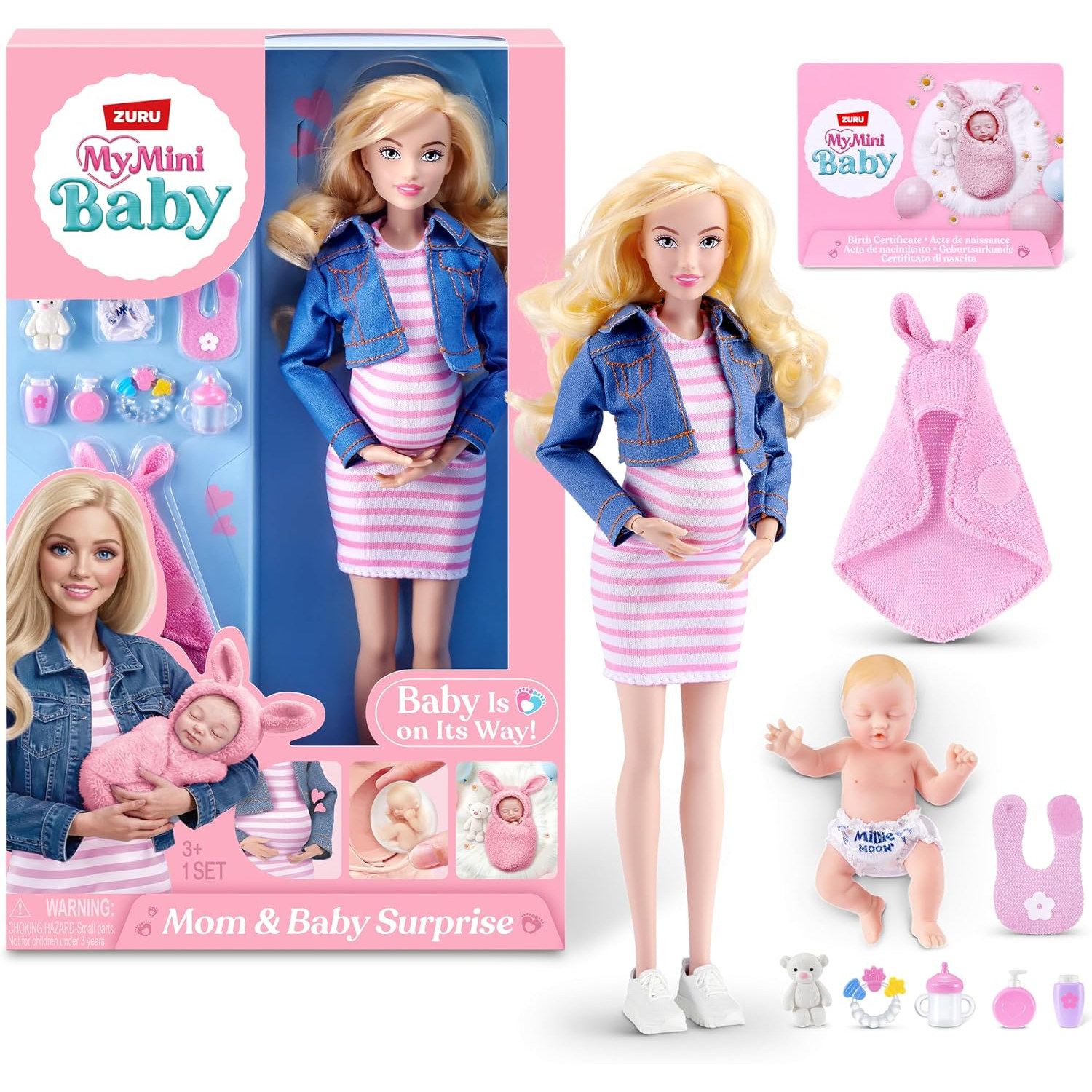 Zuru My Mini Baby Pregnant Dol - Newborn Gift Set 评论和价格