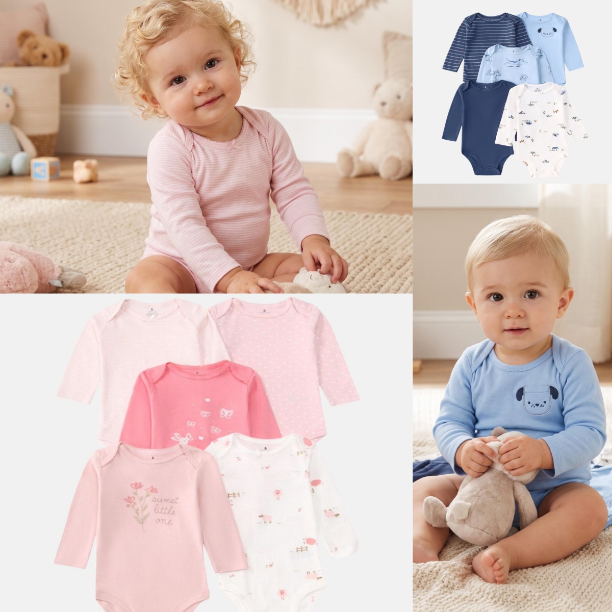 5 PCS Baby Boys Girls Bodysuit - Baby Clothing Outlet 评论和价格