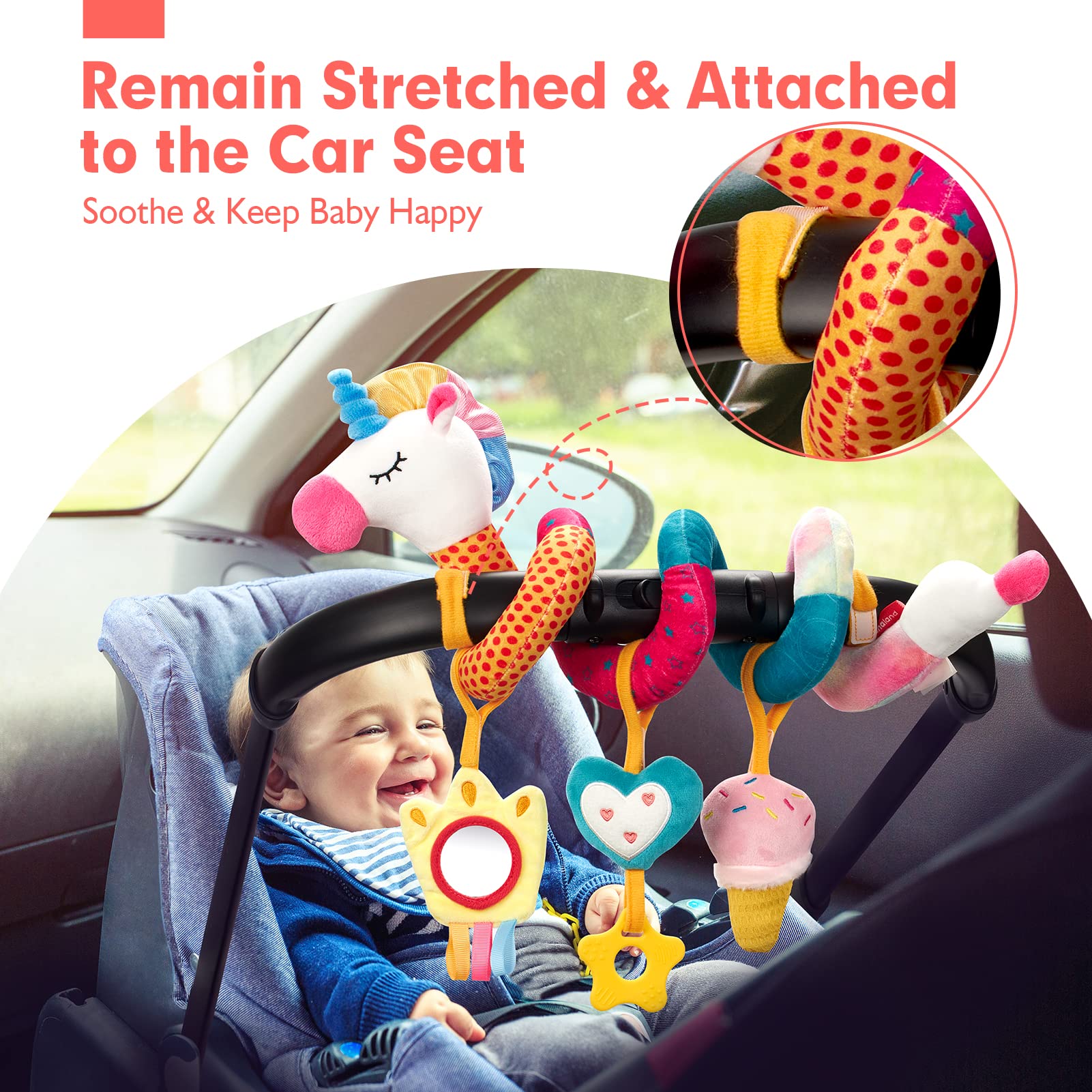 Car Seat Toys for Babies Rattl - Newborn Gift Set 评论和价格