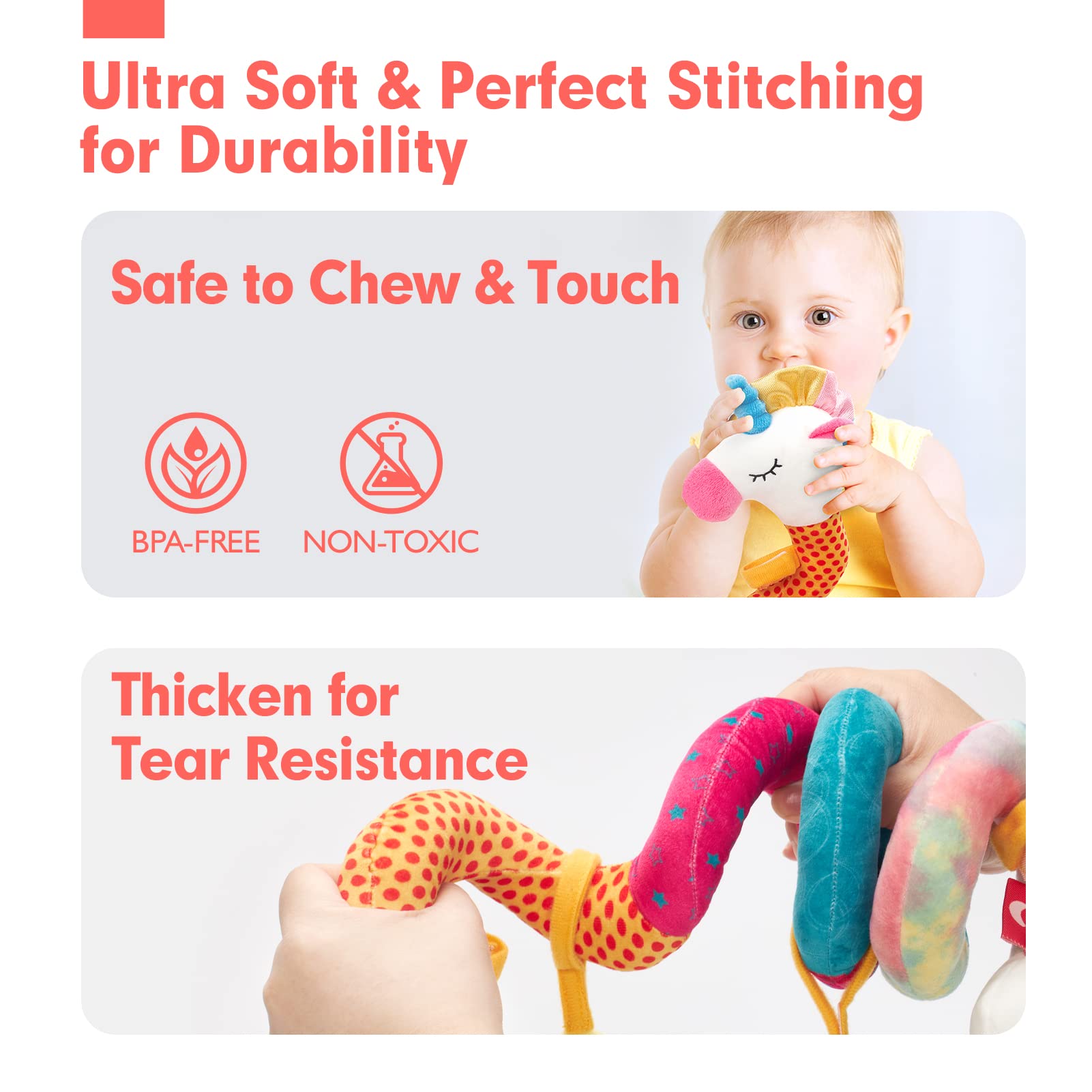 Car Seat Toys for Babies Rattl - Newborn Gift Set 评论和价格