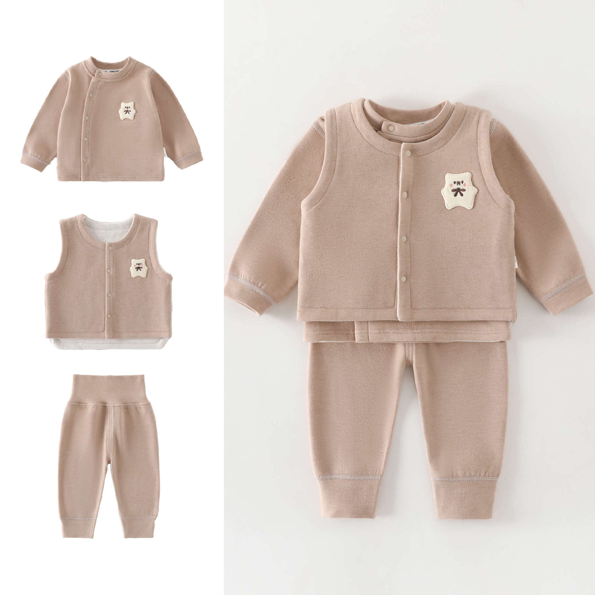 0-4 Year Old Baby Vest+long Sl - Baby Clothing High Quality 评论和价格